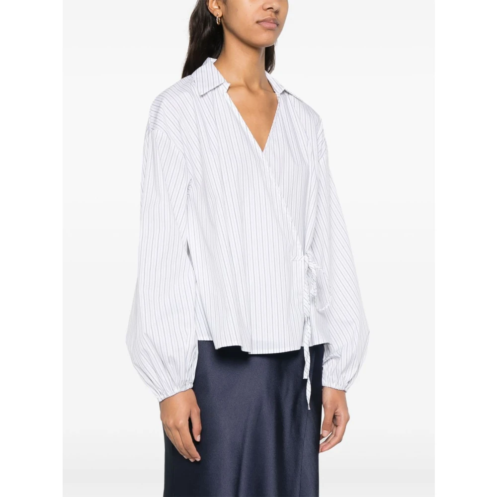 Semicouture Wrap Design MultiColour Shirt White Dames