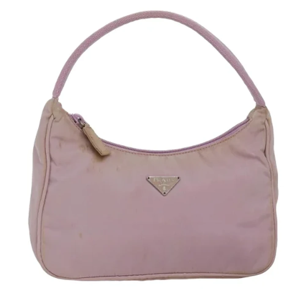 Prada Vintage Pre-owned Nylon handbags Pink Dames