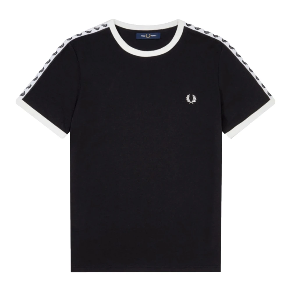 Fred Perry Svart Randig Axel T-shirt Black, Herr