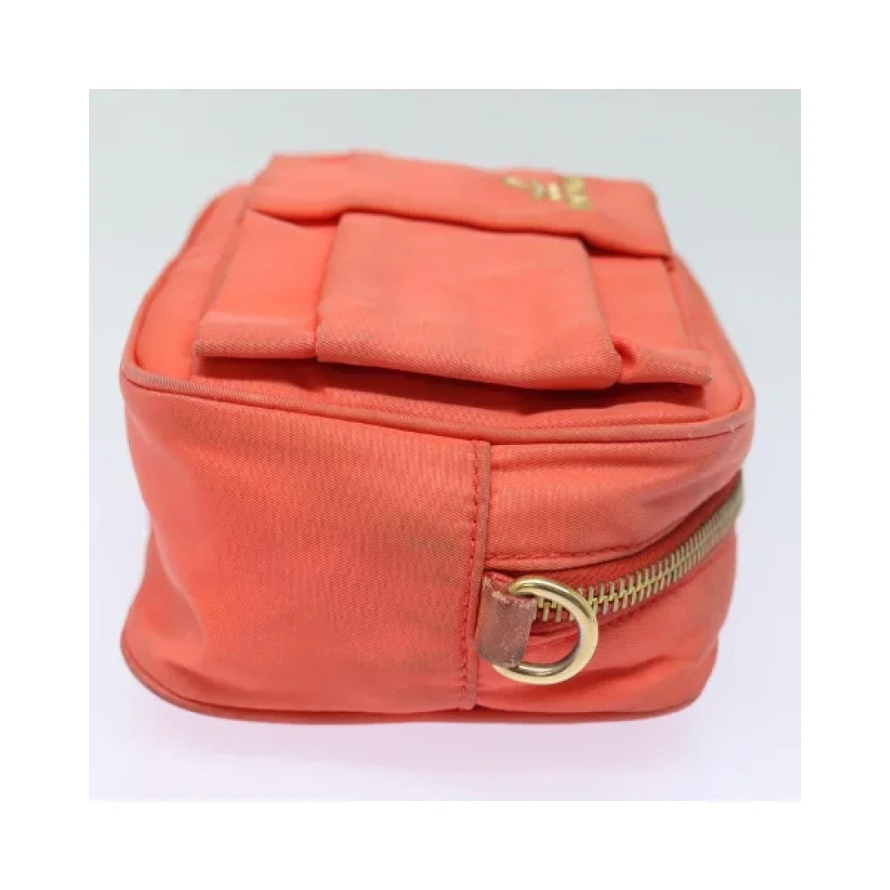 Prada Vintage Pre-owned Nylon prada-bags Orange Dames