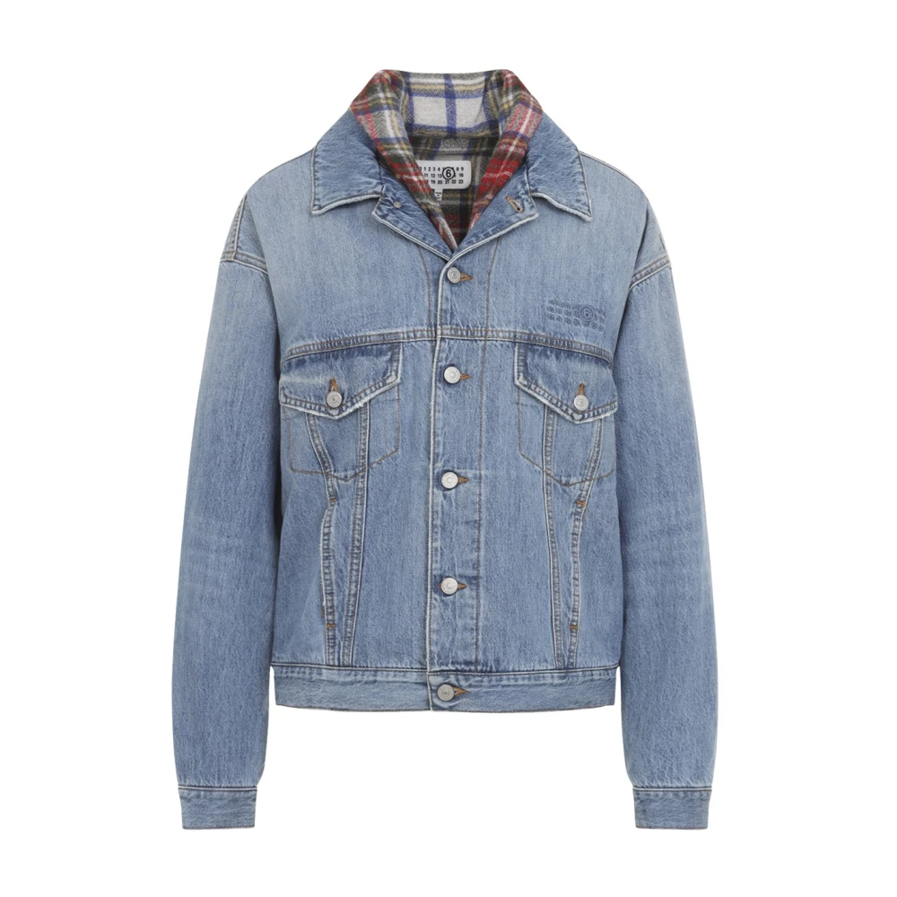 Mm6 Maison Margiela Sportsjacket - Female - Denim Jackets - Blue - Xs - Jackets