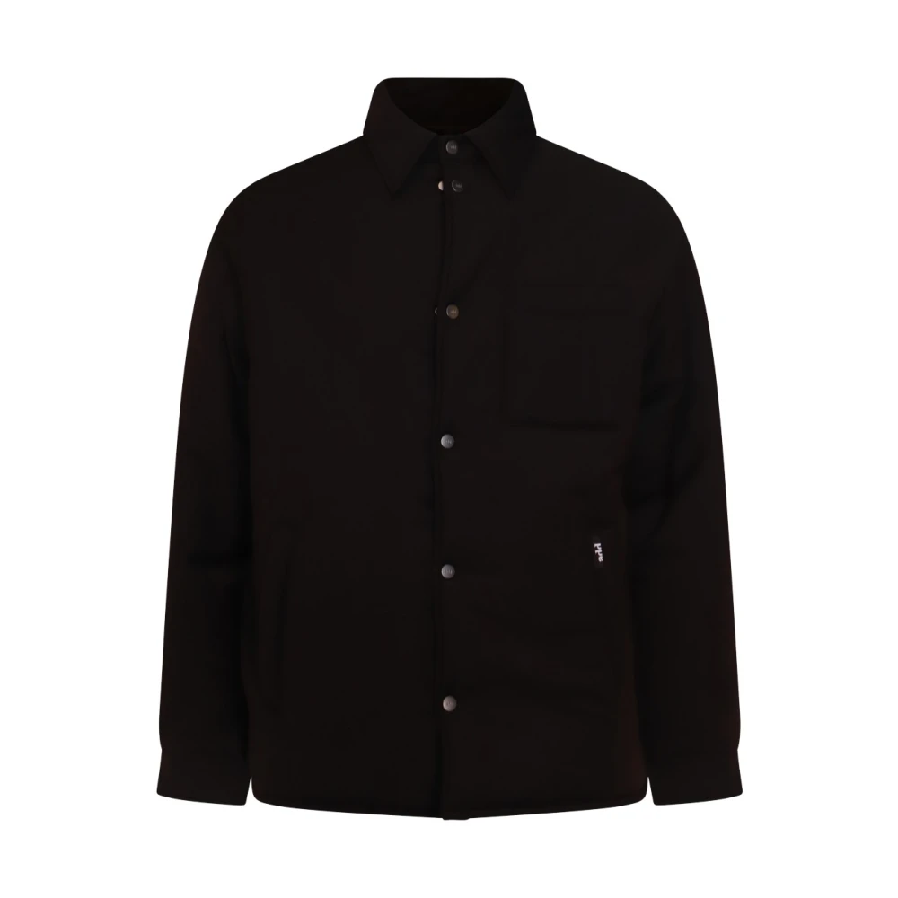 Add Oversize Shirt IN Tecnoflannel Black Heren