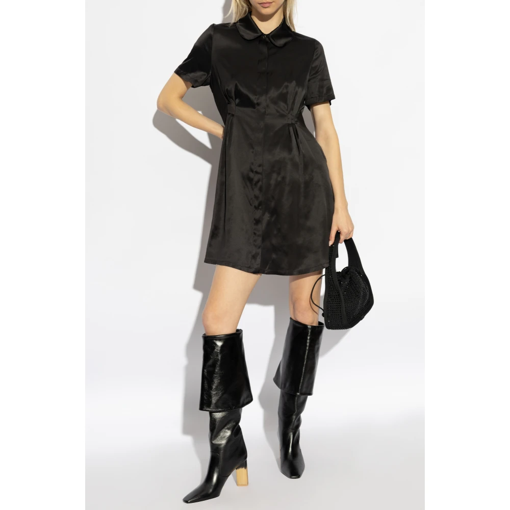 A.p.c. Satijnen jurk Black Dames