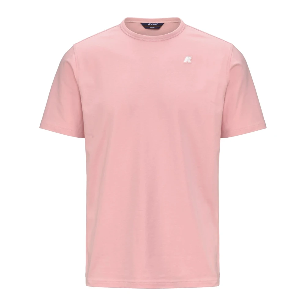 K-way Heren Stretch Katoen Jersey T-shirt Pink Heren
