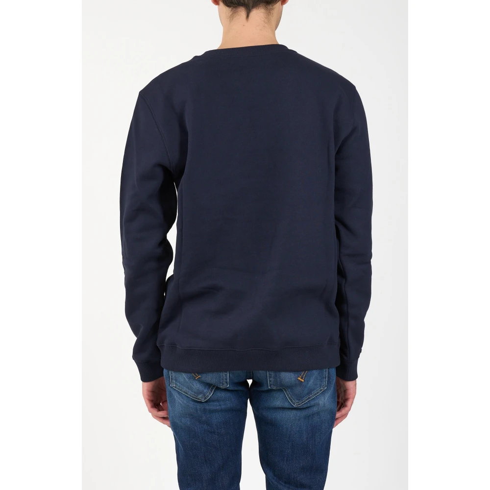 Dondup Katoenen sweatshirt met borduurwerk Blue Heren