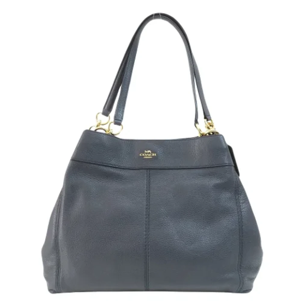 Coach Pre-owned Leather shoulder-bags Blue Dames