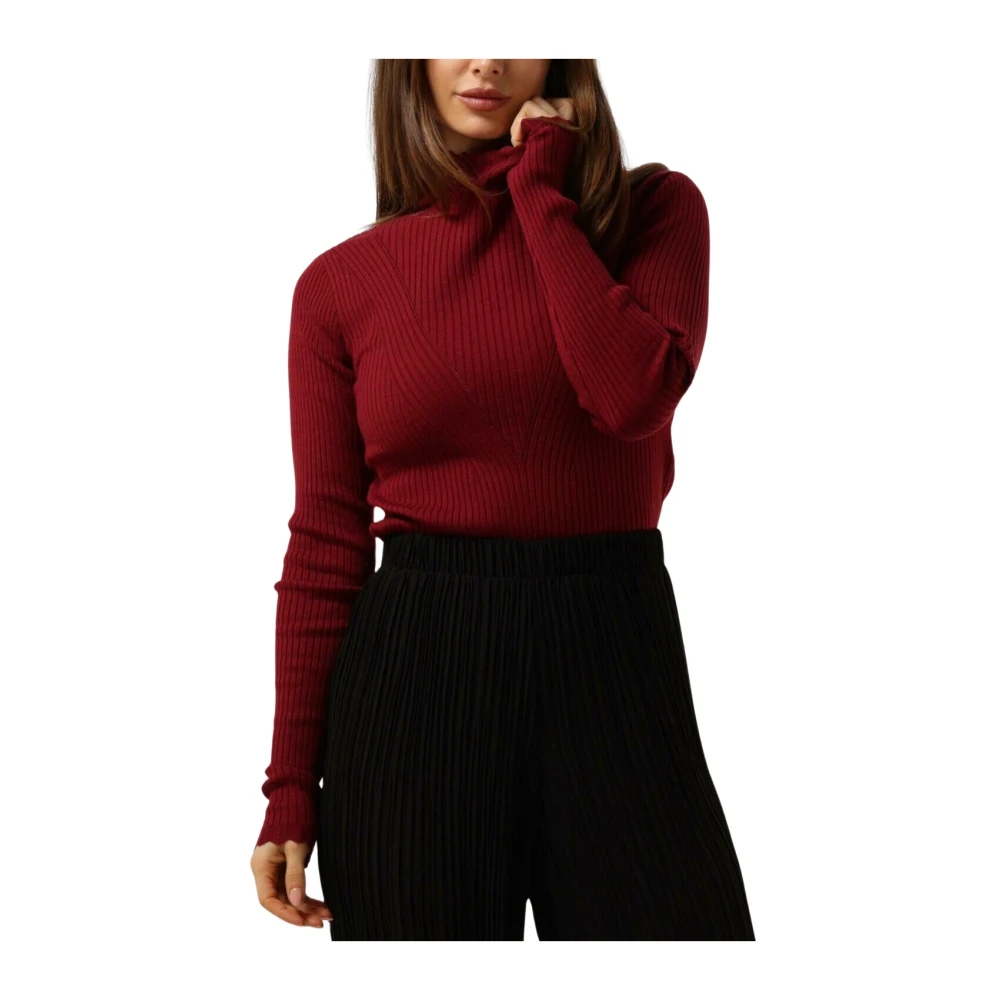 Aaiko Ruffle Vis 301 Sweaters Red Dames