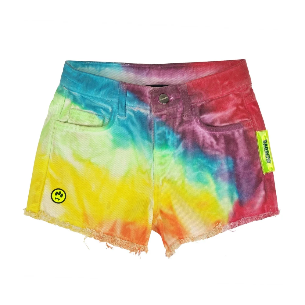 Barrow Multicolor Shorts, Female, 8 Y, Tie-Dye Denim Shorts