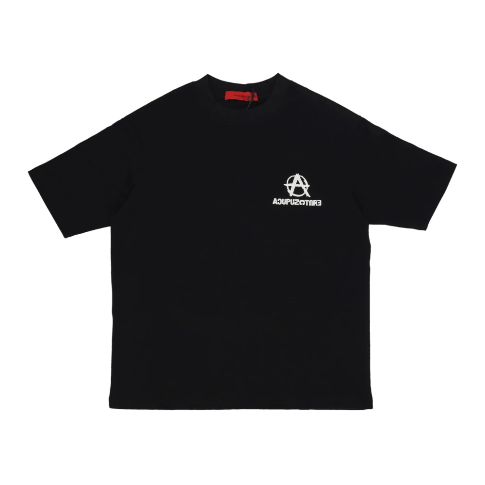 Acupuncture Zwart Staggering Tee Korte Mouw Shirt Black Heren