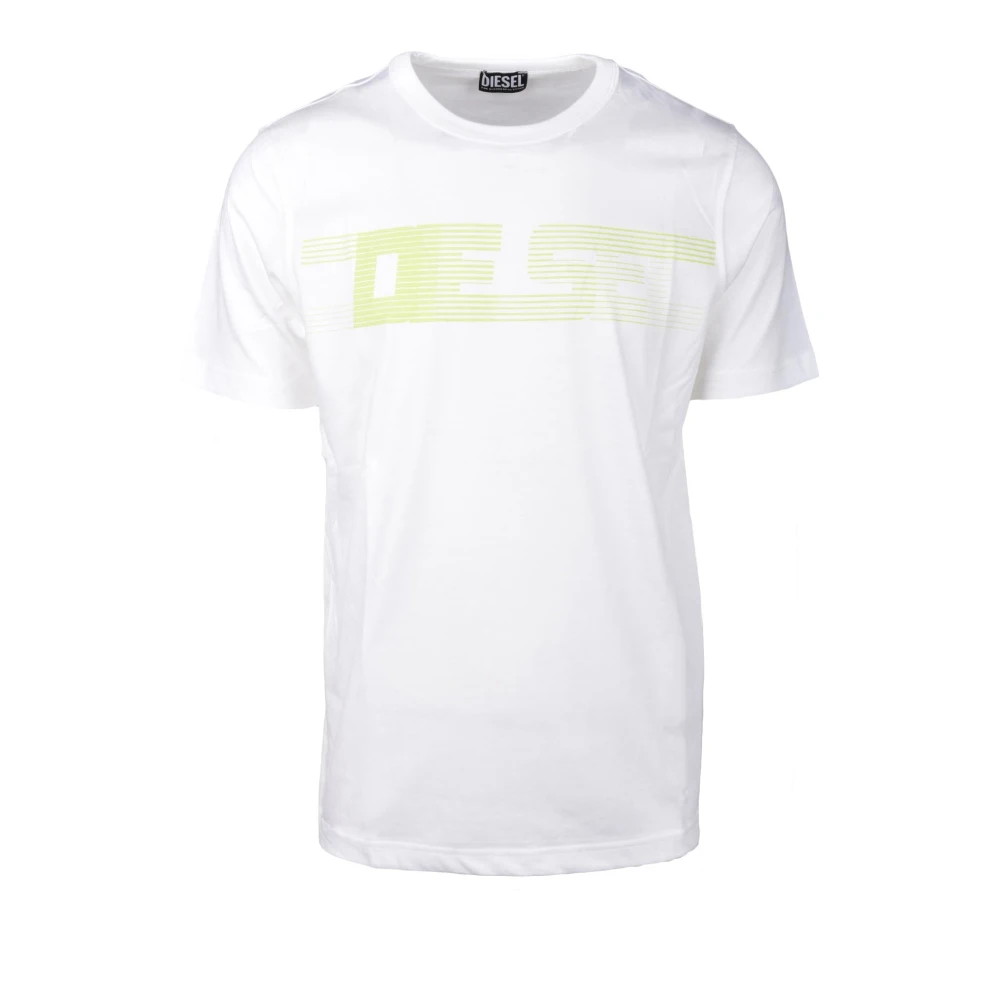 Diesel Katoenen T-shirt White Heren