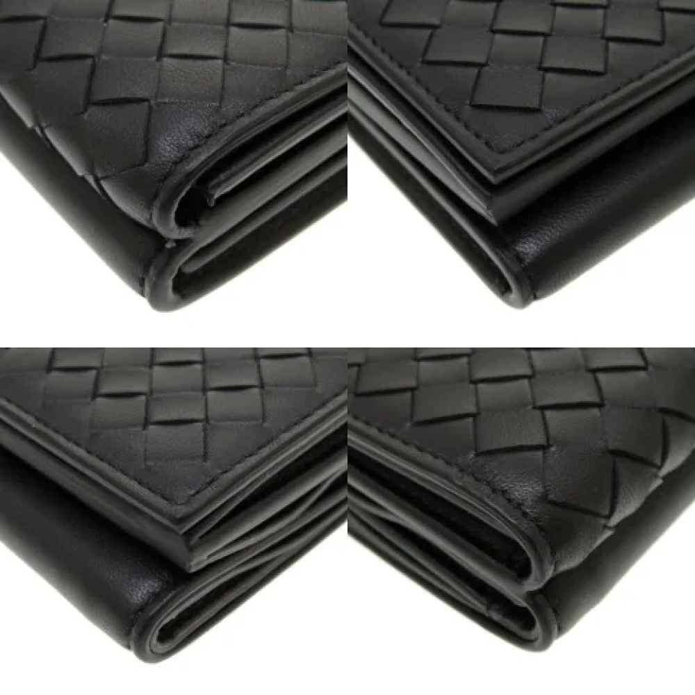 Bottega Veneta Vintage Pre-owned Leather wallets Black Dames