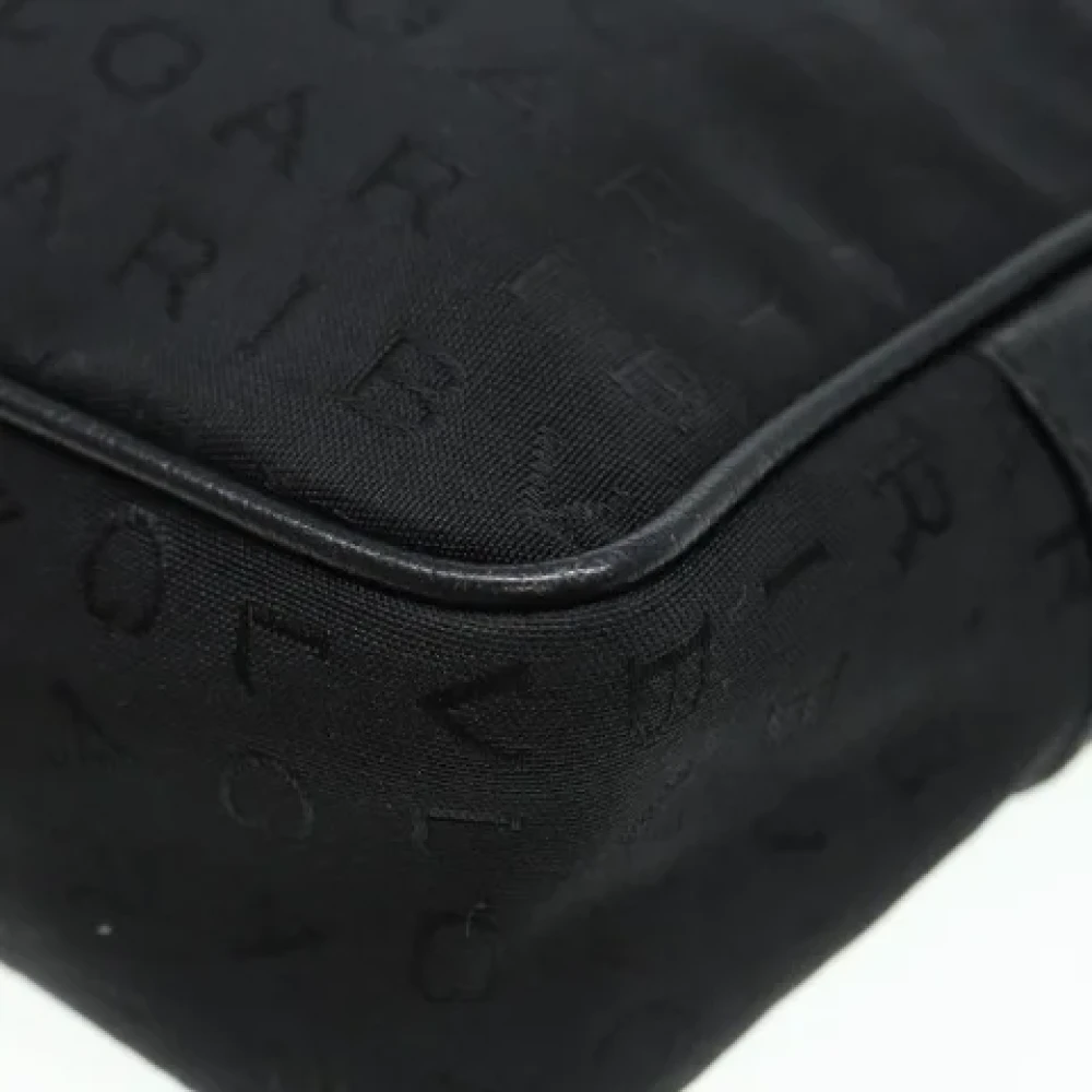 Bvlgari Vintage Pre-owned Canvas shoulder-bags Black Dames