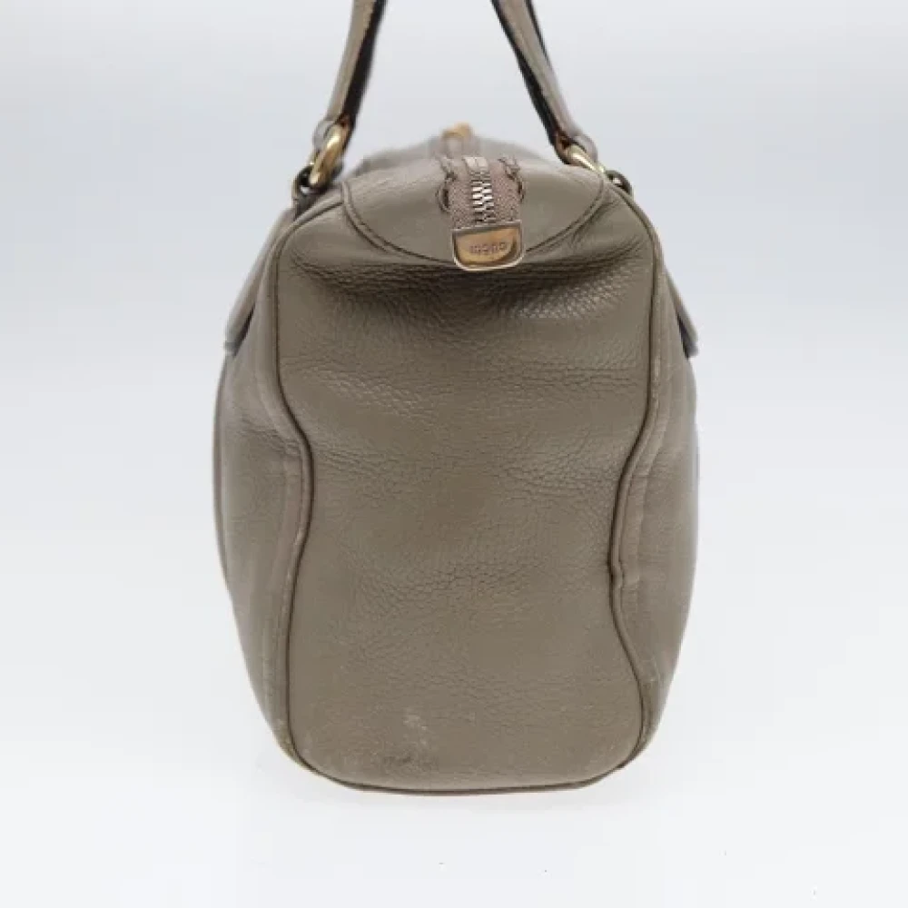 Gucci Vintage Pre-owned Leather handbags Gray Dames