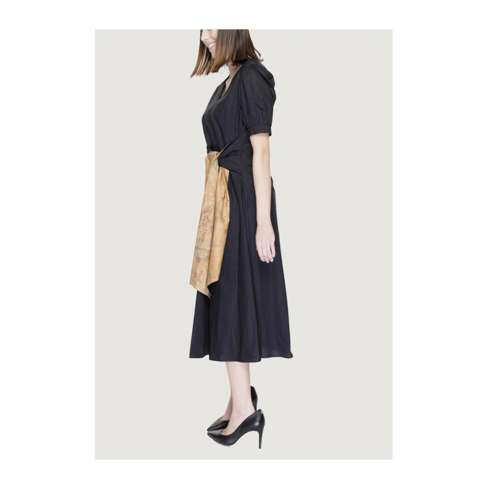 Alviero Martini 1a Classe Zomer Katoenen Lange Jurk Vrouwen Black Dames