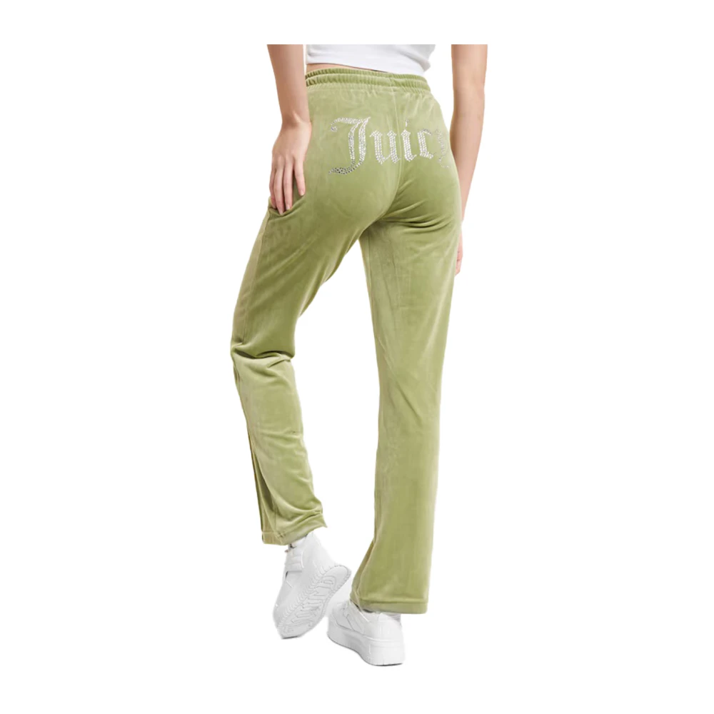 Juicy Couture Fluweel Polyester Broek Green Dames