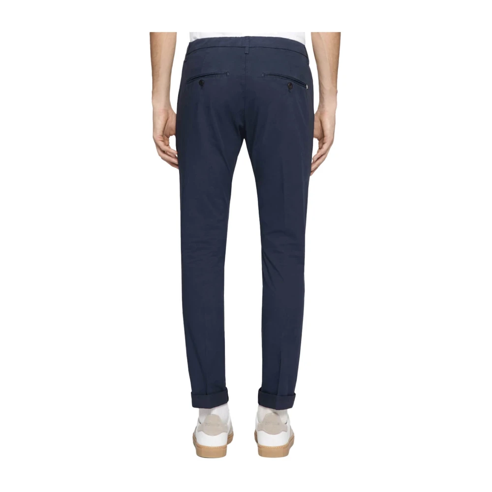 Dondup Slim Chino Katoenen Broek Blue Heren