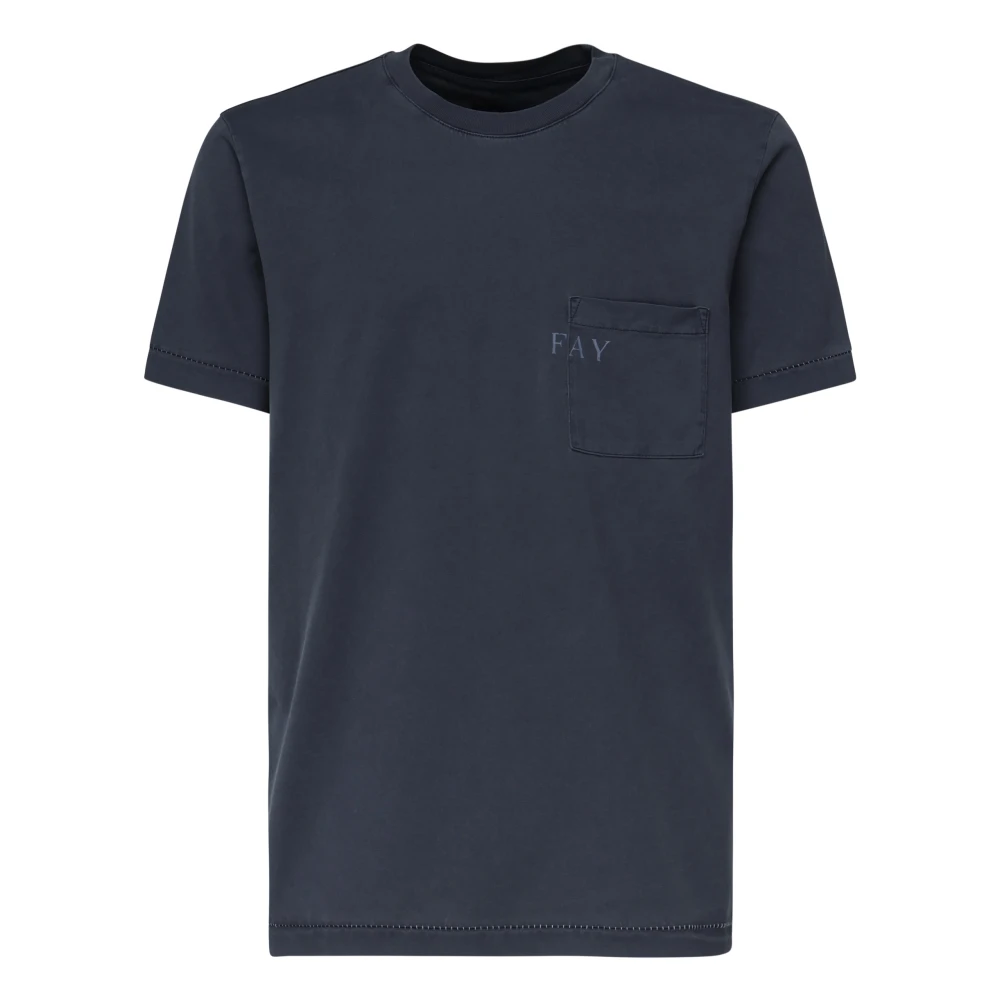 Fay - Tops > T-Shirts - Blue - Fay - Modalova