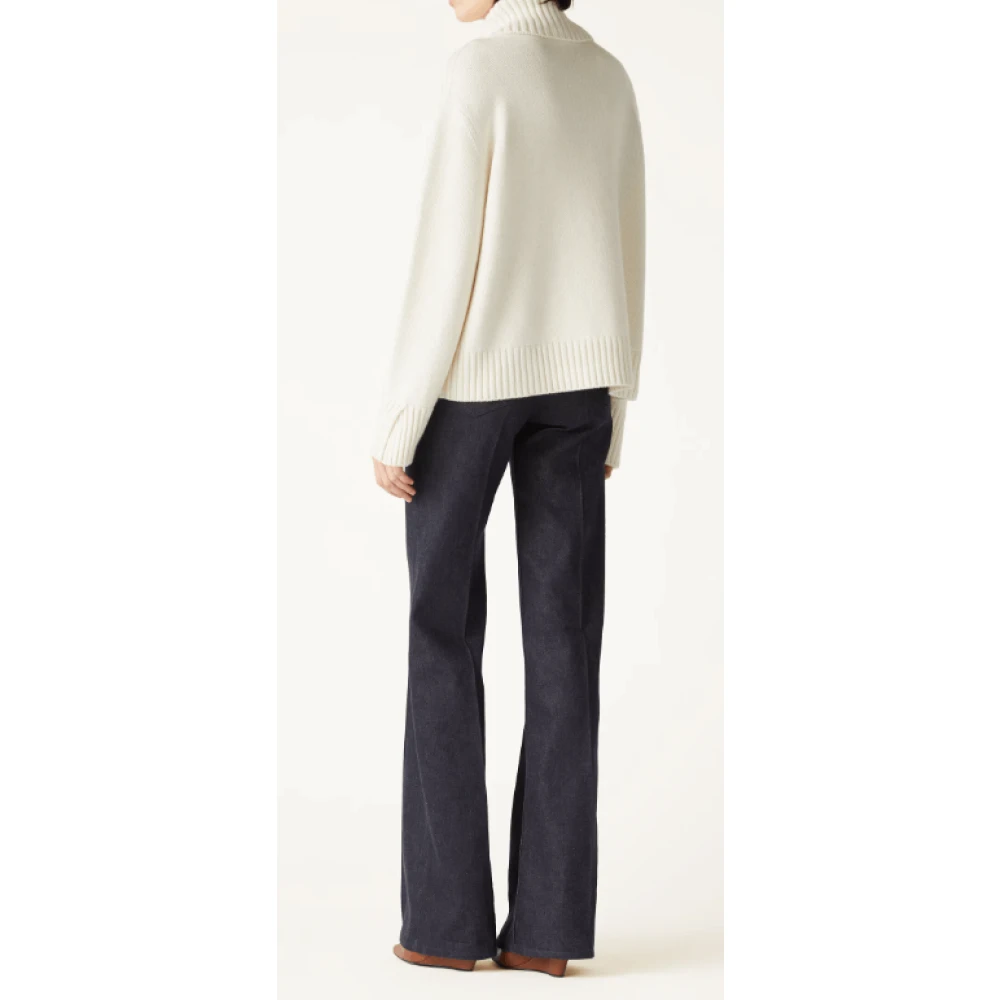 Loro Piana Witte Cashmere Half-Zip Sweater White Dames