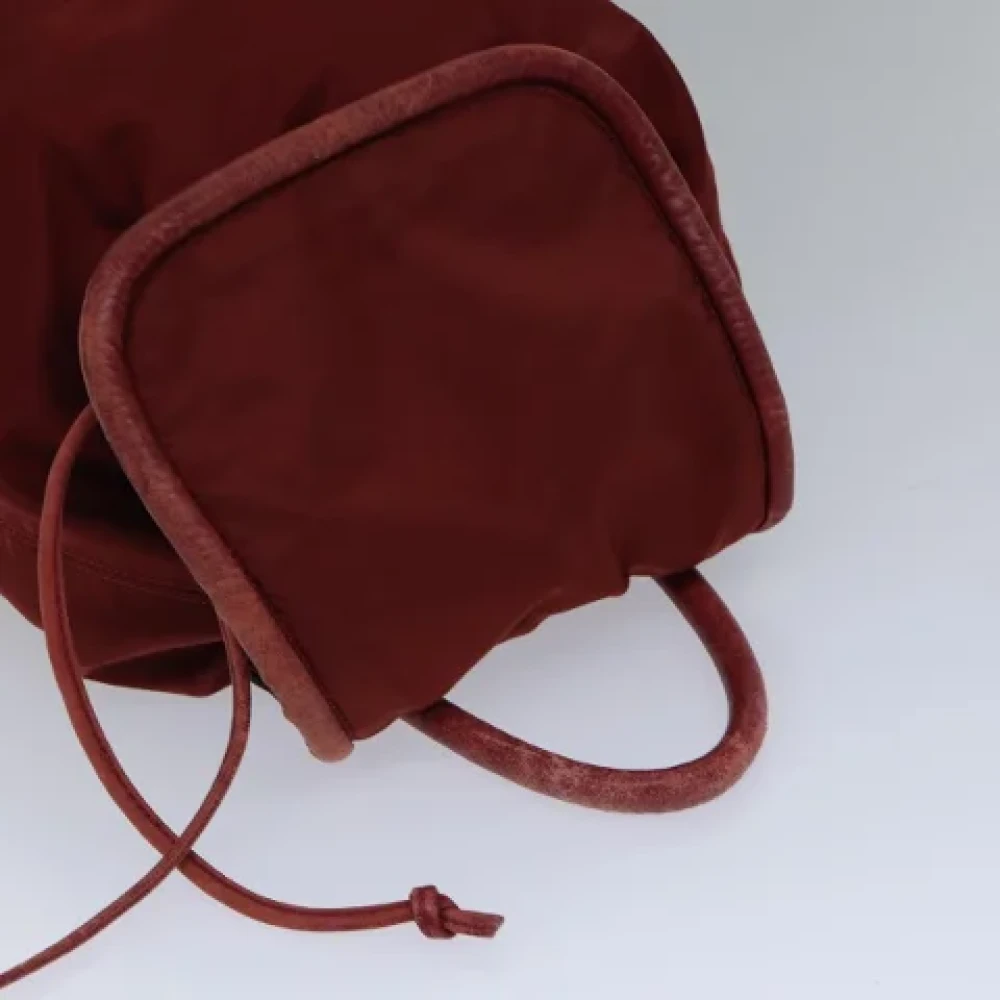 Celine Vintage Pre-owned Nylon backpacks Red Dames