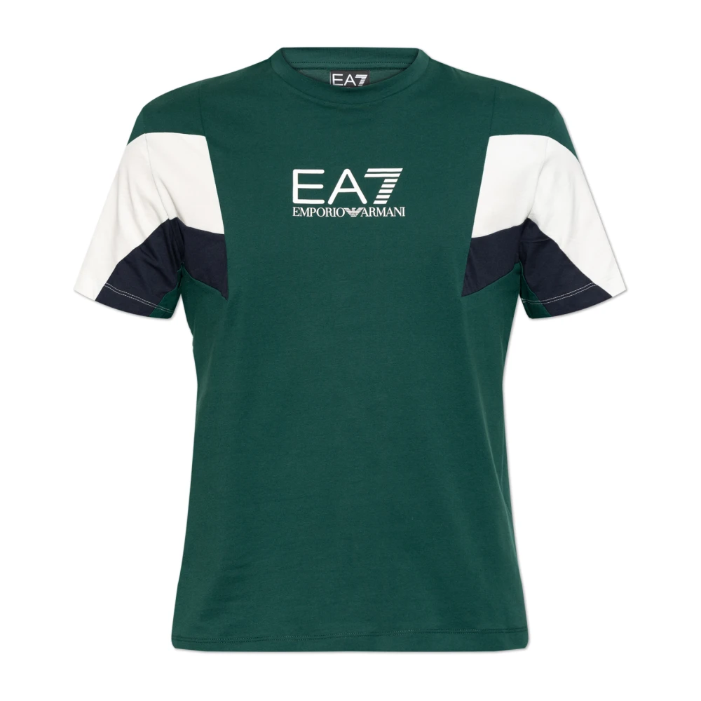 Emporio Armani Ea7 Uomo Verde Logo T-Shirt