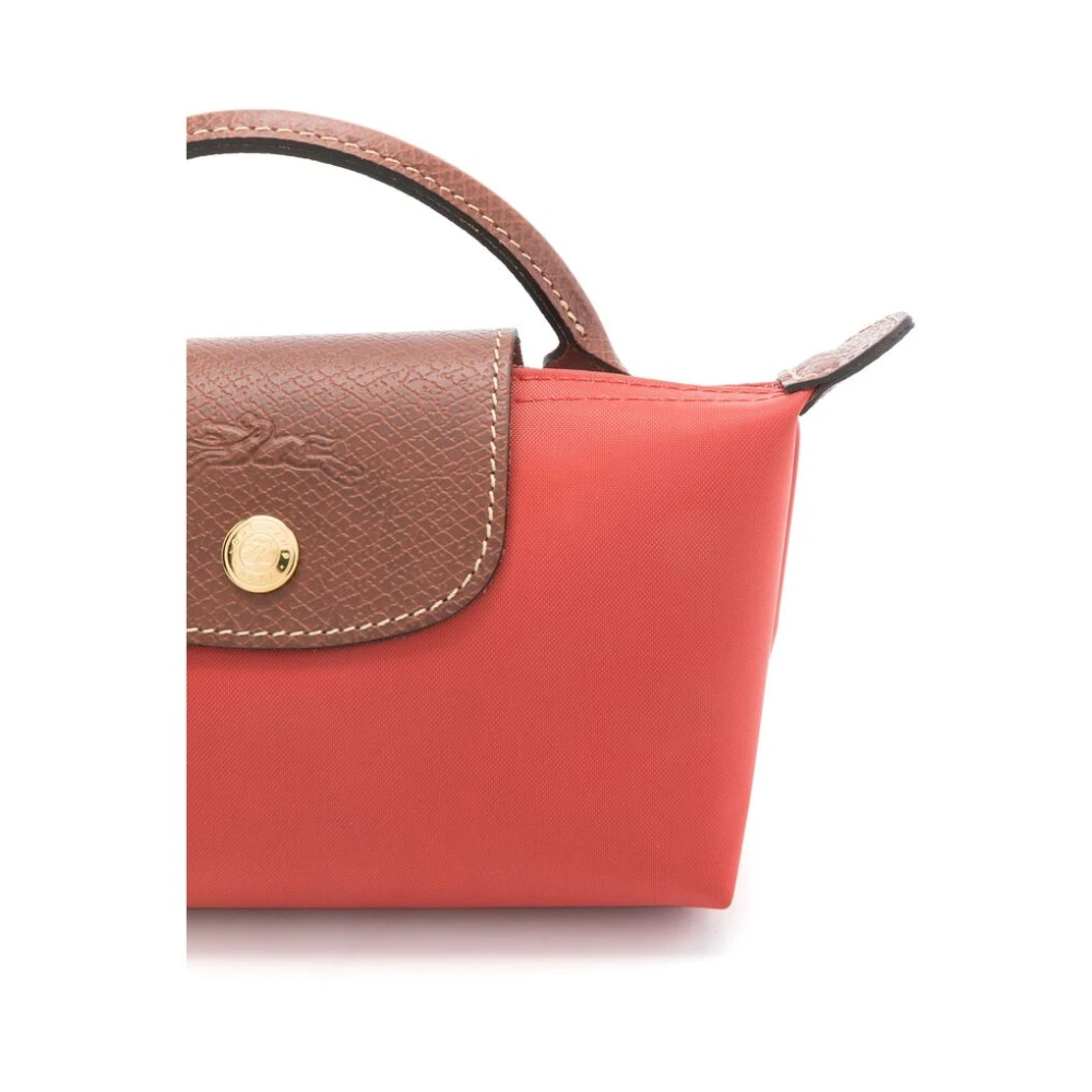 Longchamp Canvas lederwaren met top handvat Red Dames