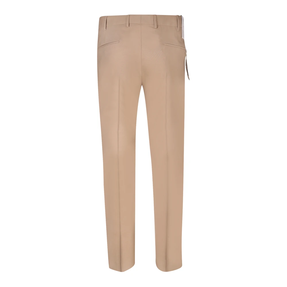 PT Torino Beige Wolmix Straight Leg Broek Beige Heren