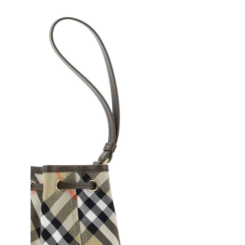 Burberry Katoenen emmertas met trekkoordsluiting Beige Dames