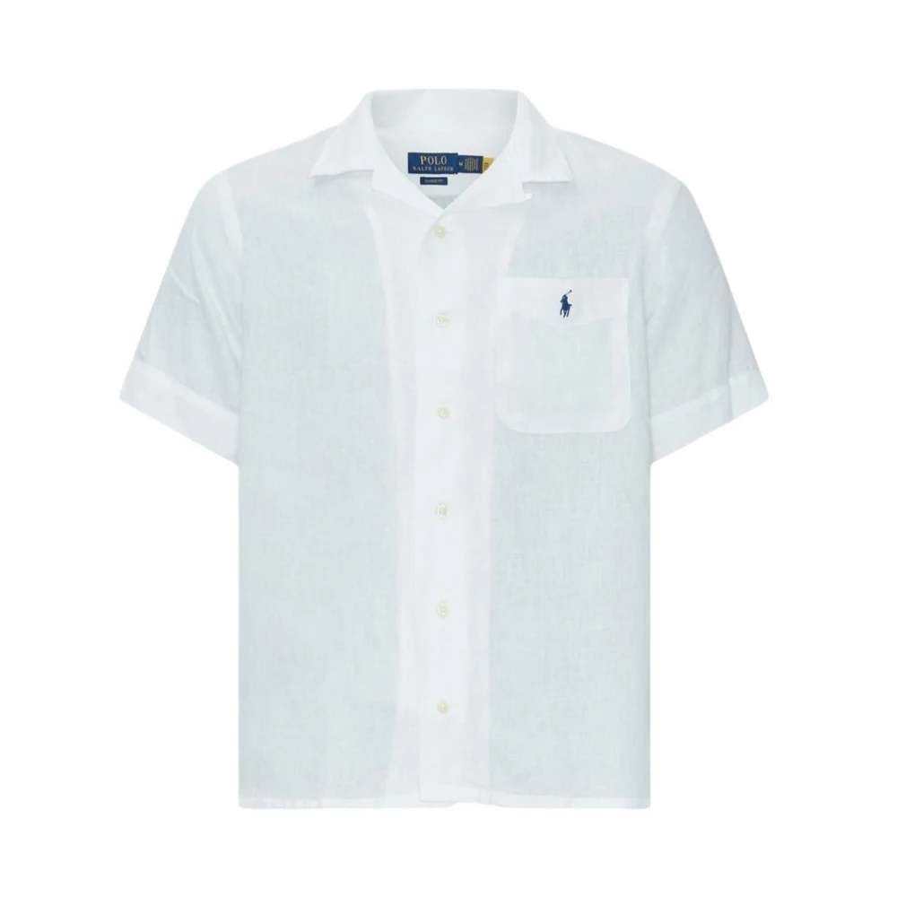 Polo Ralph Lauren Witte Linnen Overhemd Regular Fit White Heren