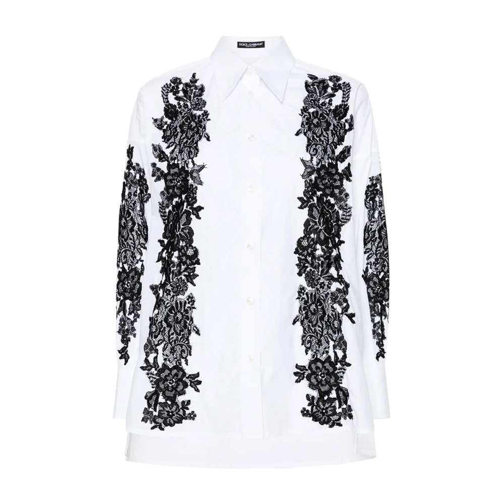 Dolce & Gabbana Casual Shirt met Uniek Ontwerp White Dames