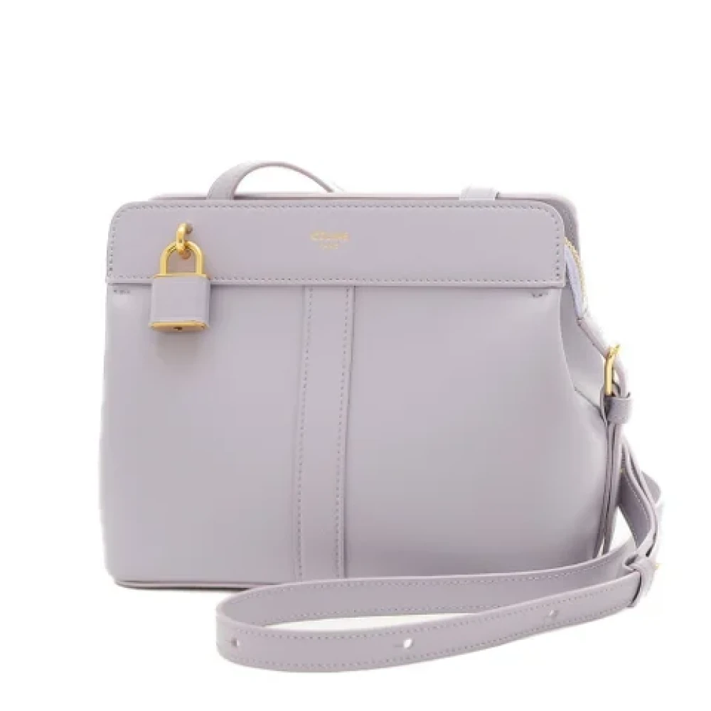 Celine Vintage Pre-owned Leather celine-bags Purple Dames