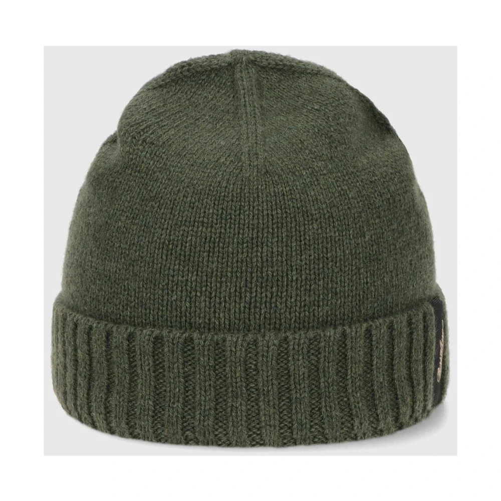 Borsalino Zachte Eco Cashmere Geribbelde Beanie Green Unisex