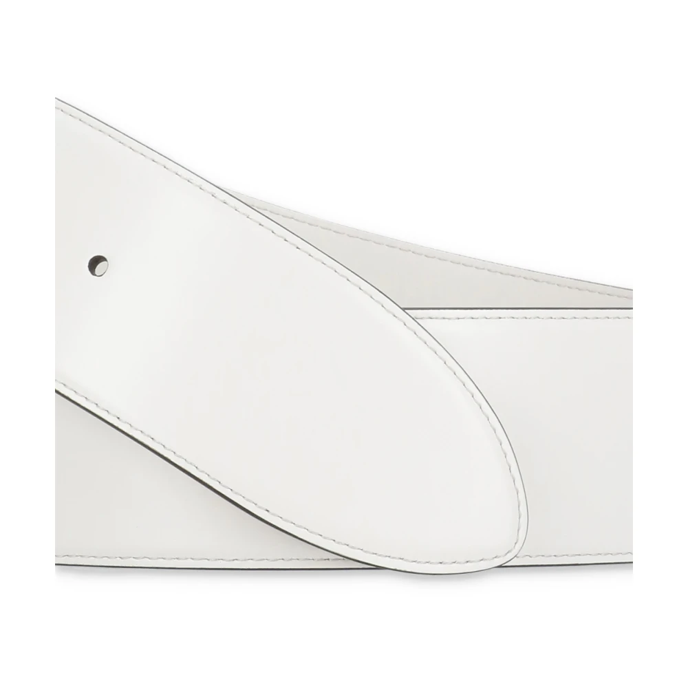 ETRO Witte Leren Riem met Metalen Gesp White Dames
