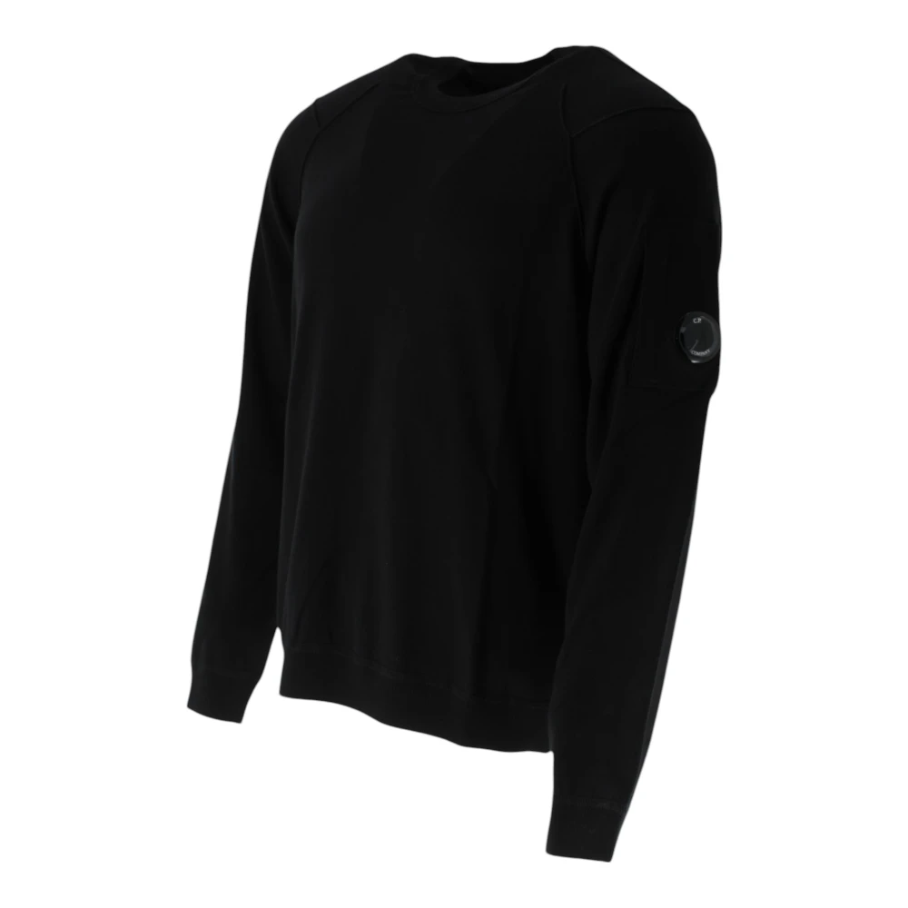 C.P. Company Zwarte Gebreide Truien met Ronde Hals Black Heren