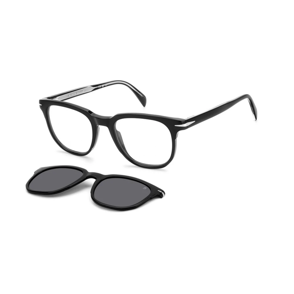 Eyewear By David Beckham Men's Black Premium Opt + Clip-On Glasses