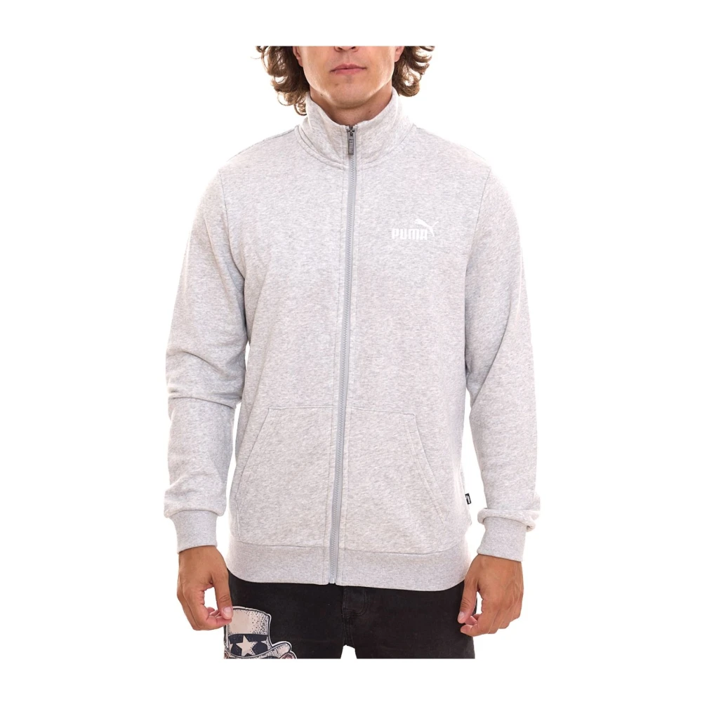 Puma Katoenen Logo Sweatshirt met rits Gray Heren