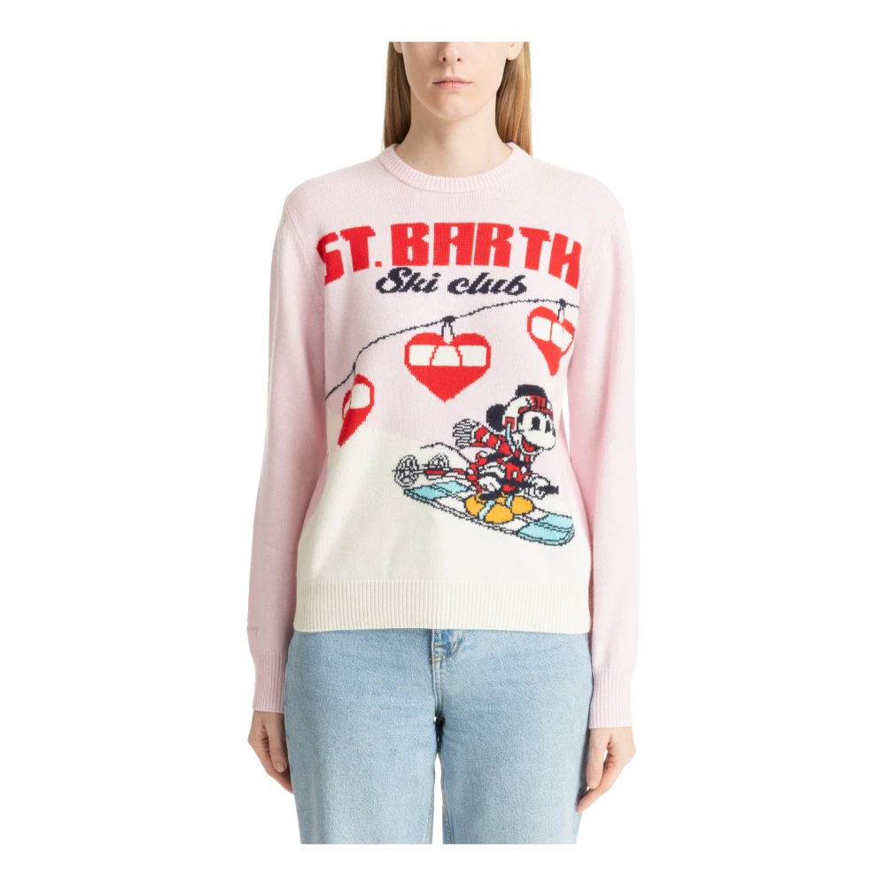 MC2 Saint Barth Abstract Multicolor Ski Club Sweater Logo Multicolor Dames