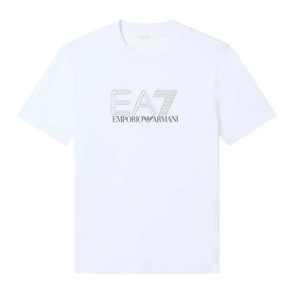 Emporio Armani Ea7 Herr Vit Toppar L, Kortärmad T-Shirt