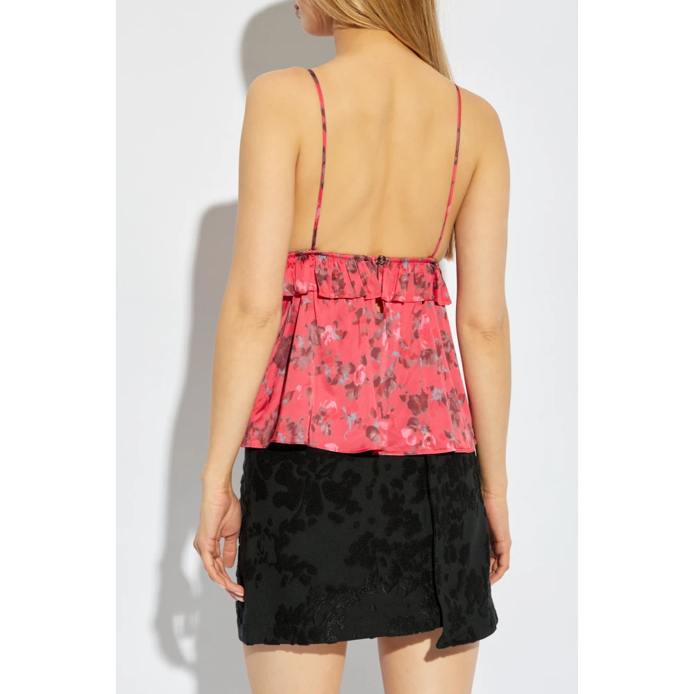 Ganni Bloemenmotief top Pink Dames