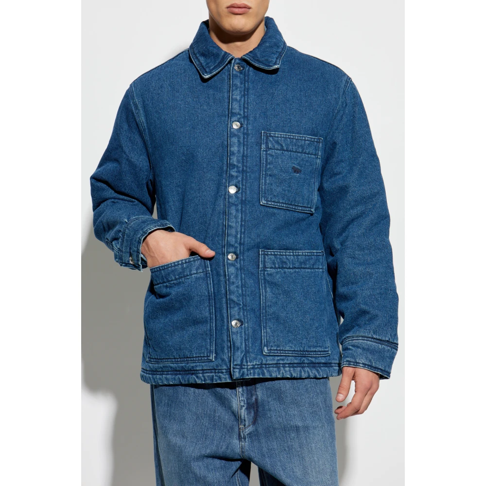 Maison Kitsuné Geïsoleerde spijkerjas Blue Heren