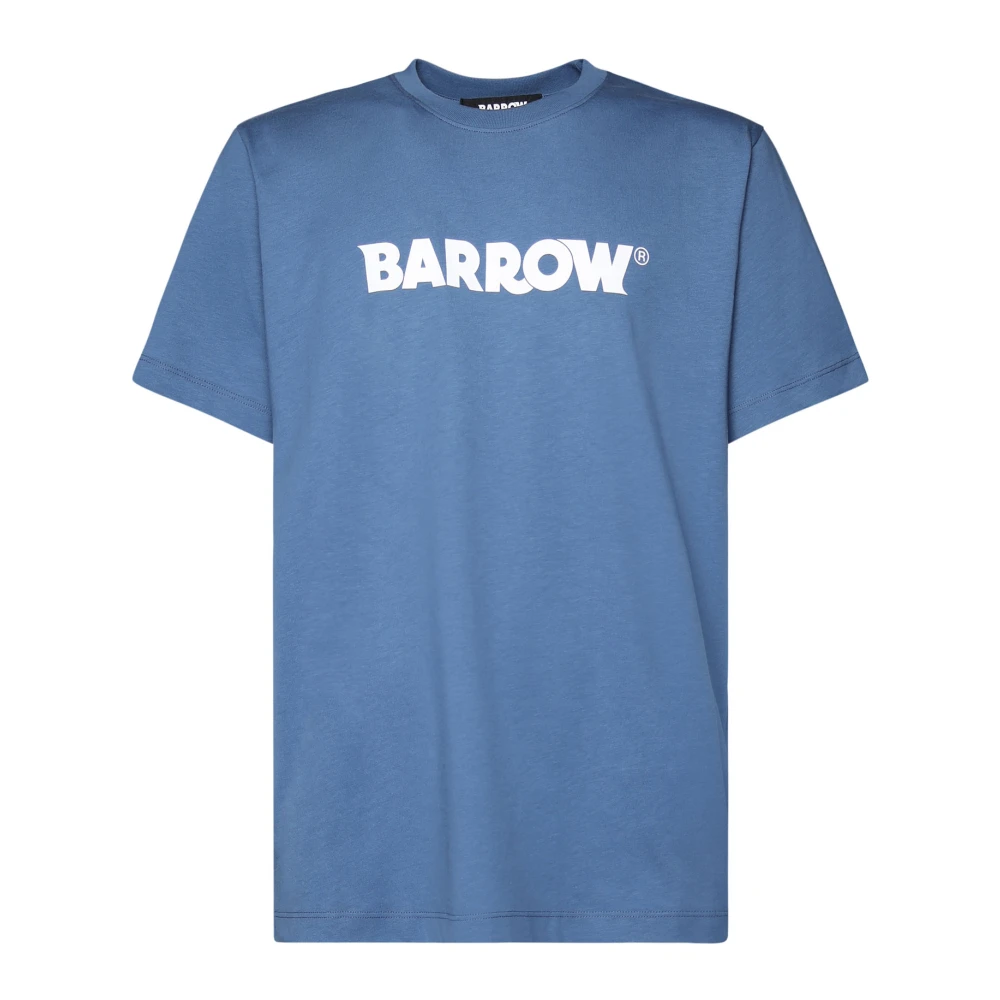 Barrow Katoenen T-shirt met Logobedrukking Blue Heren