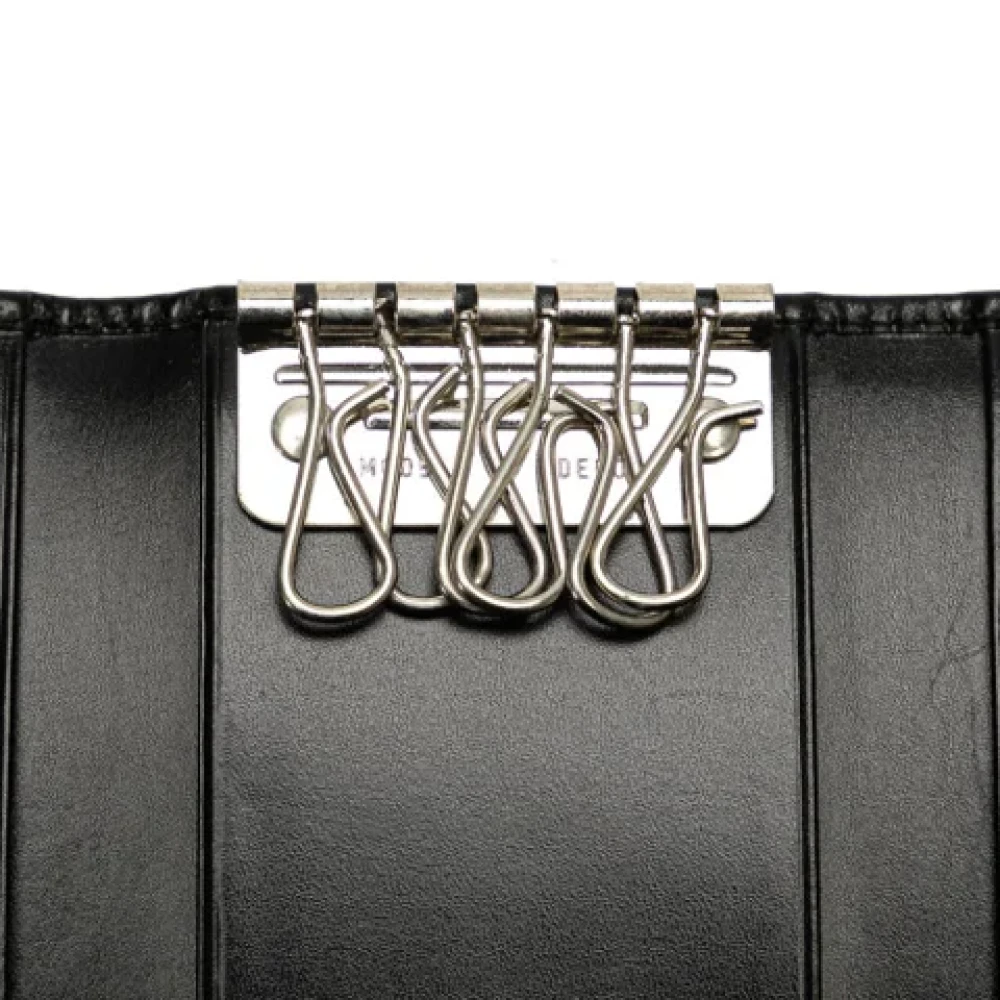 Prada Vintage Pre-owned Leather key-holders Black Dames