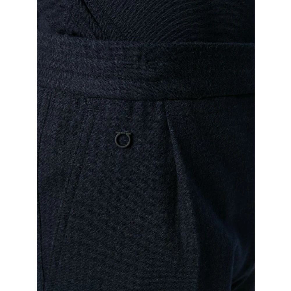 Salvatore Ferragamo Zwarte synthetische stoffen broek Black Heren