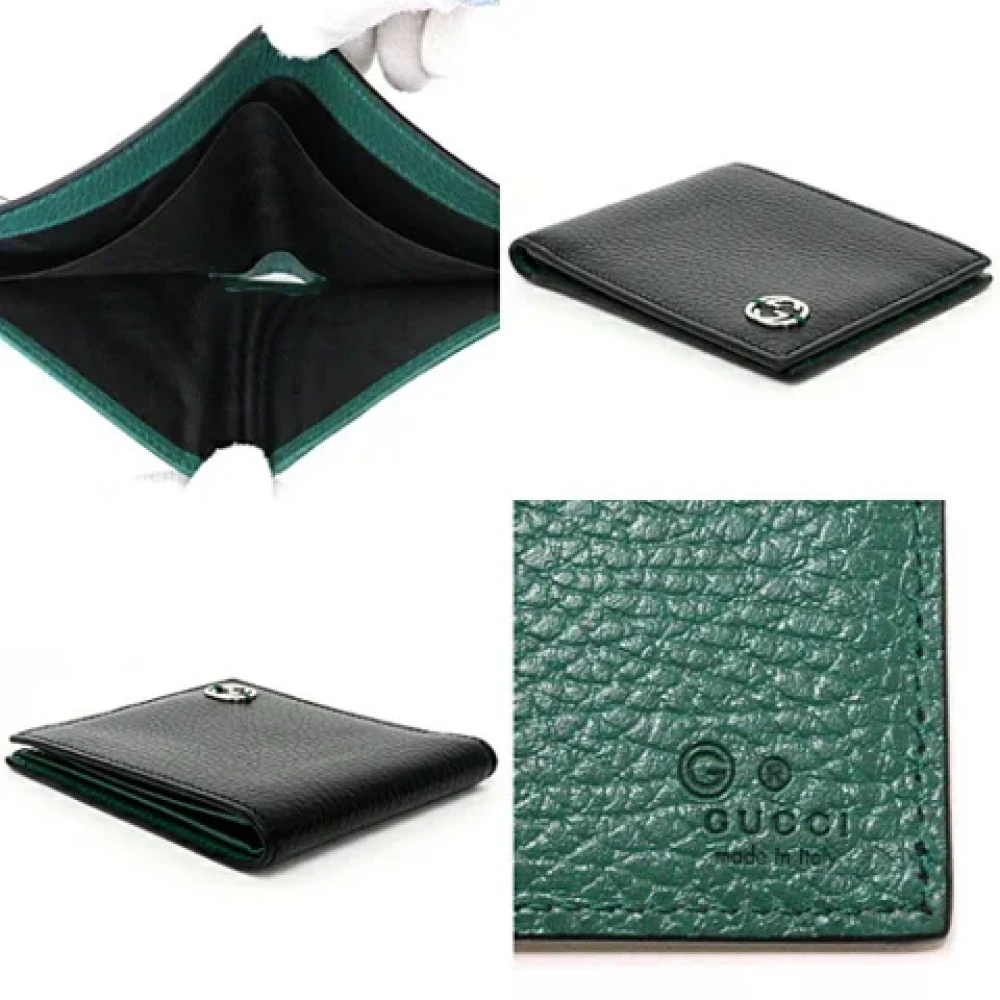 Gucci Vintage Pre-owned Leather wallets Black Dames