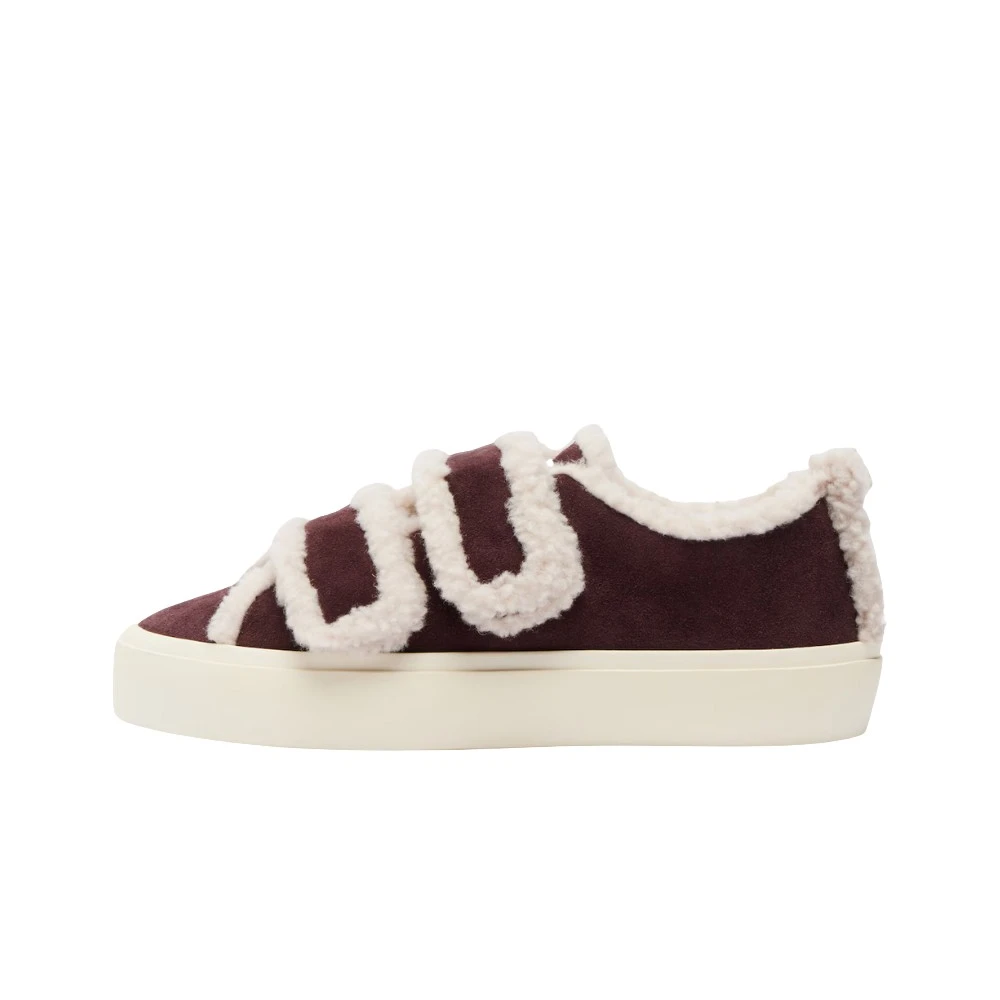 Inuikii Shearling Low Velcro Dames Schoenen Bruin