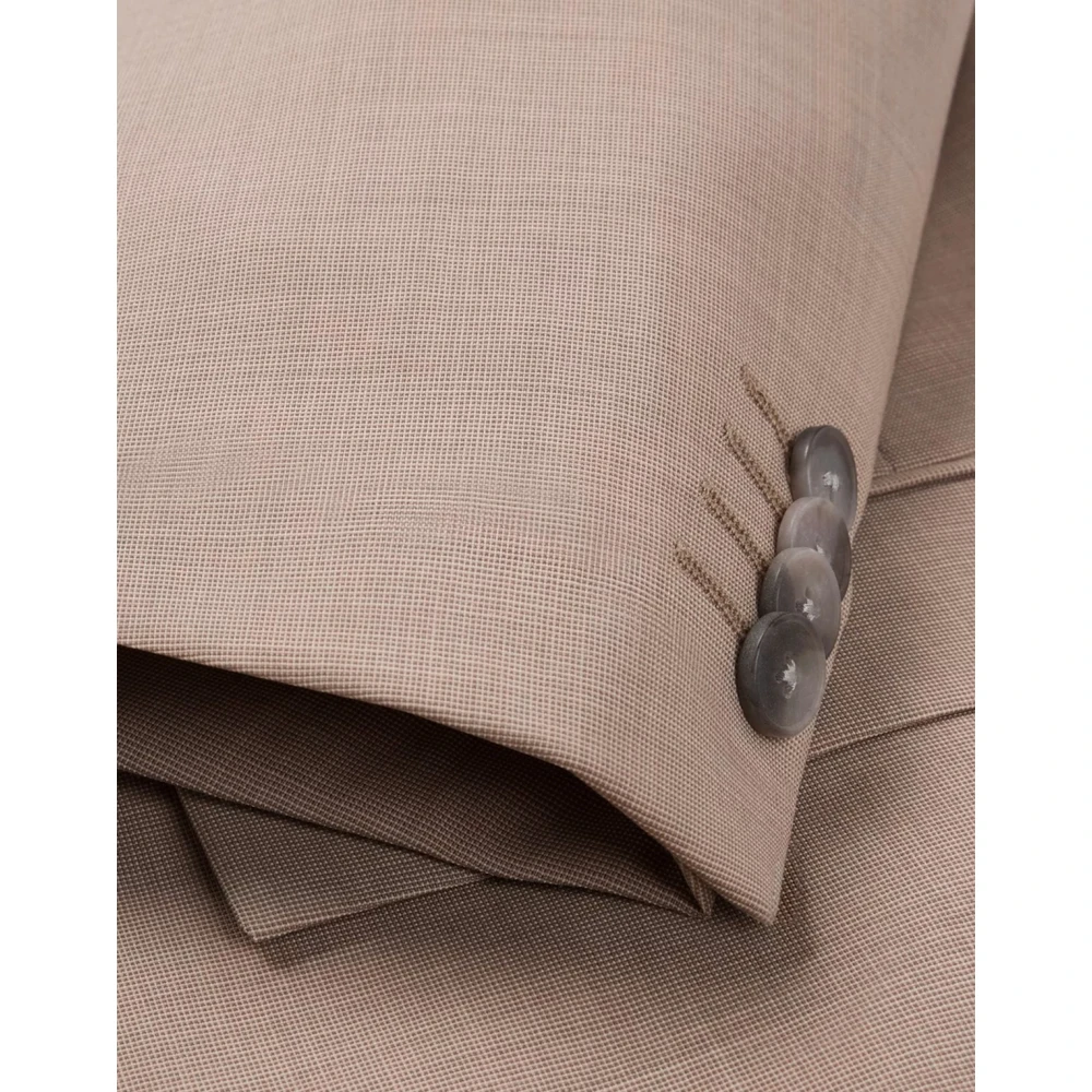 Boss Single-Breasted Pak Beige Heren