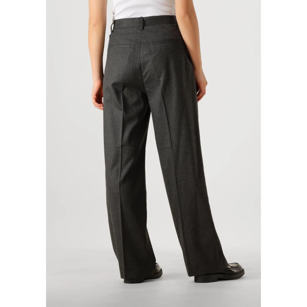 Second Female Elegante Donkergrijze Wake Broek Second Dames Gray Dames