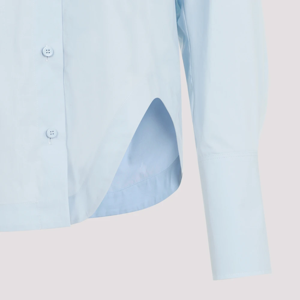 The Attico Baby Blue Eliza Shirt Blue Dames