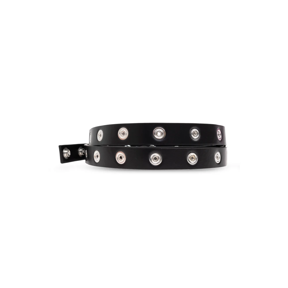 The Attico Leren riem Black Dames