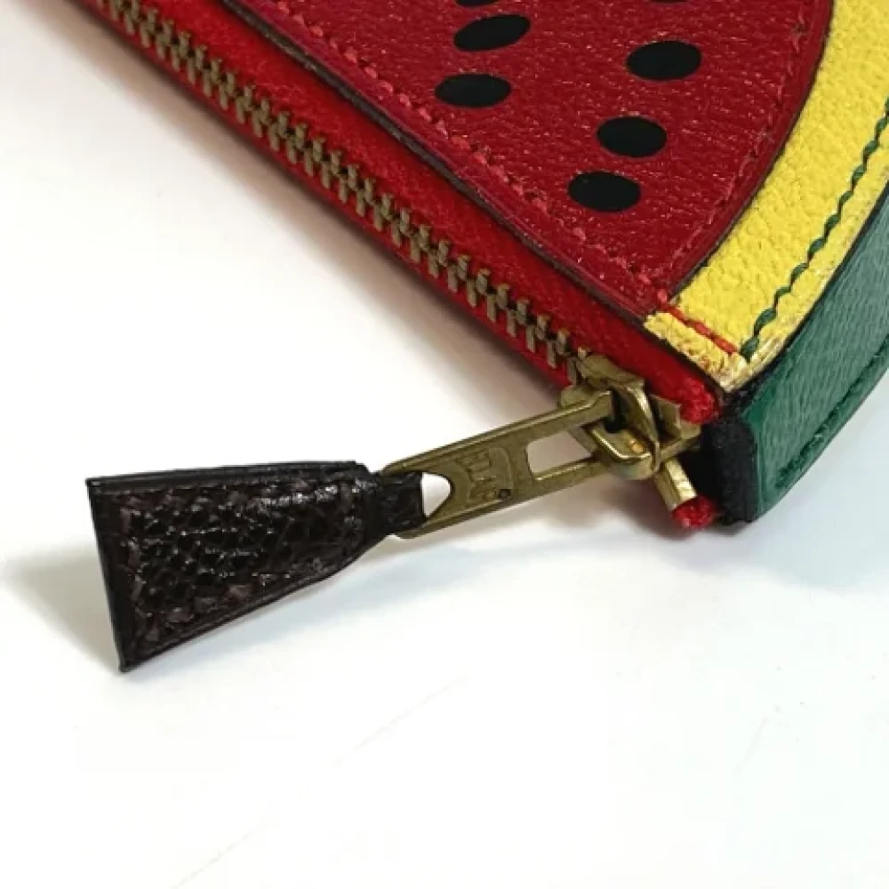 Hermès Vintage Pre-owned Leather wallets Red Dames