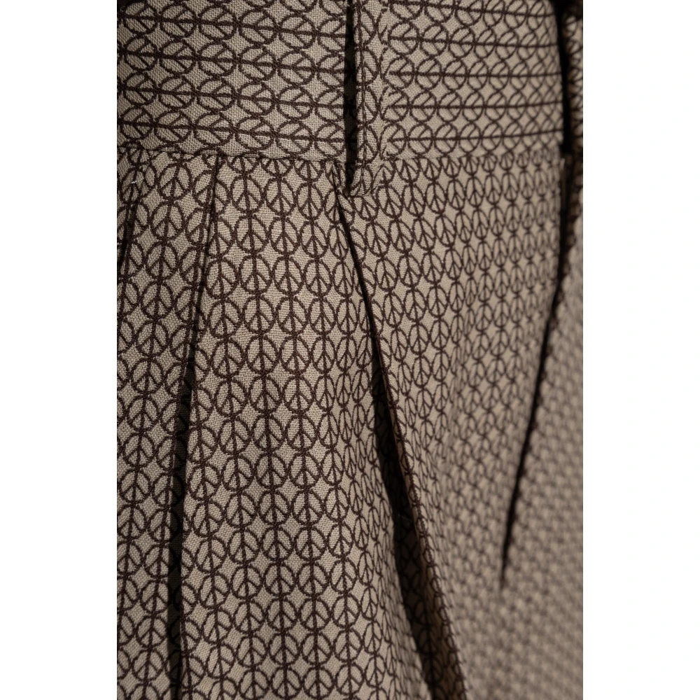 Moschino Geplooide broek met patroon Beige Dames